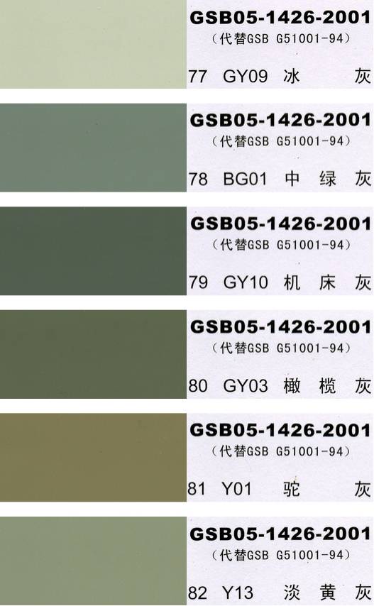 China National Standard Color Chart - 国标色卡-漆膜颜色标准色卡GSB05-1426-2001