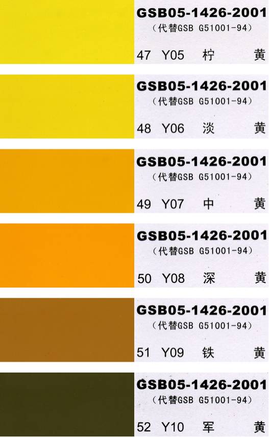 China National Standard Color Chart - 国标色卡-漆膜颜色标准色卡GSB05-1426-2001